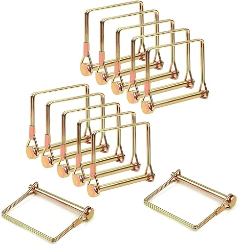 Minelife 12 pasadores de bloqueo de alambre, pasador de bloqueo de eje de seguridad resistente de 14 de pulgada para remolques de granja, carros,