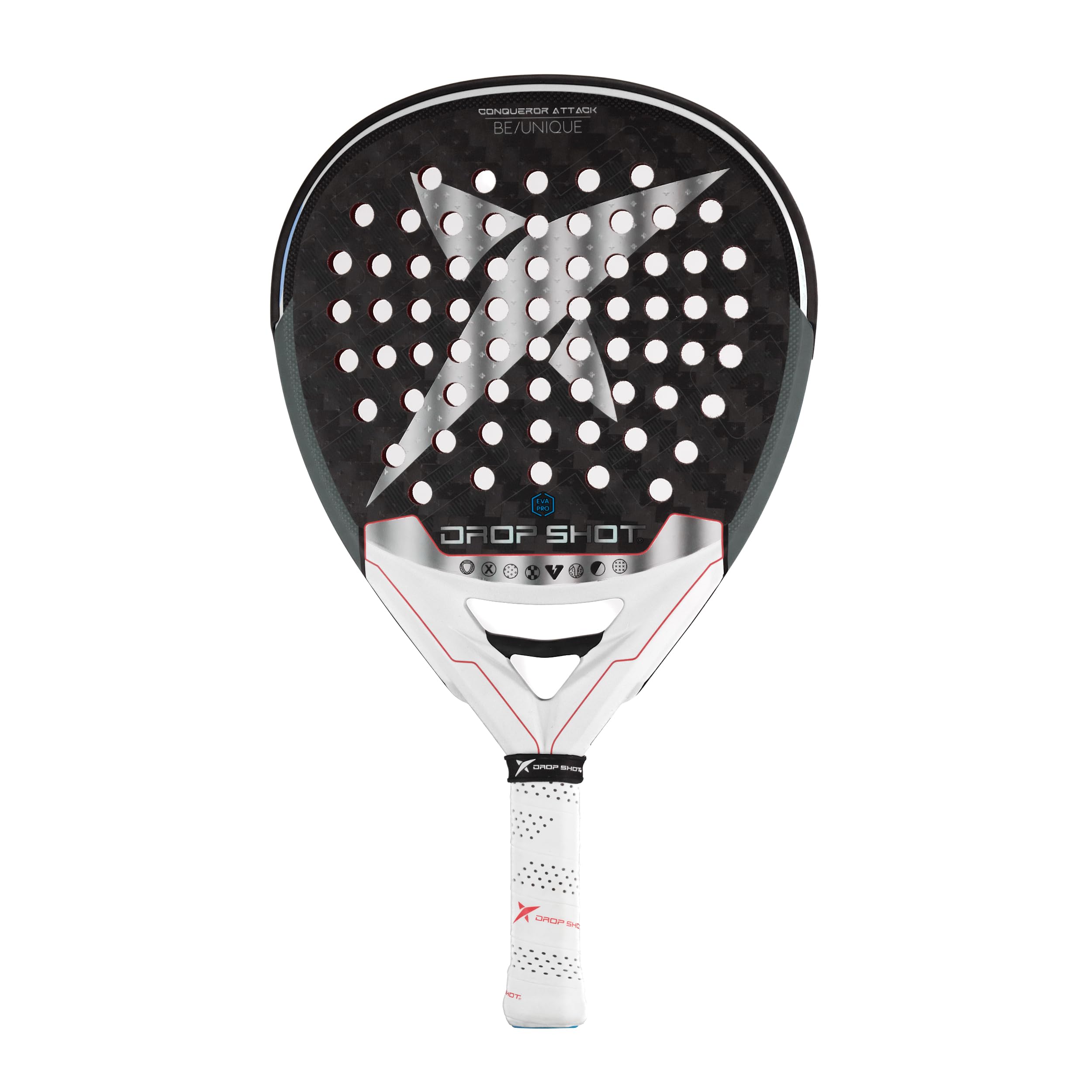 DROP SHOTConqueror Attack – Padel Racket Series - Padel Racket with Shock Absorption and Great Control - with EVA PRO Foam Core – Professional Padel 2024