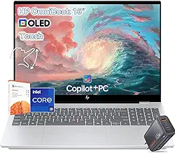 HP Laptop OmniBook 7 Touchscreen - 40.6 cm 2K OLED 120Hz -Intel Core 9 270H Beat AMD Ryzen 9 8945H -64GB RAM -1TB SSD -Windows 11 Pro Office 365 - Business Computadora Portátil PC AI Copilot 2025