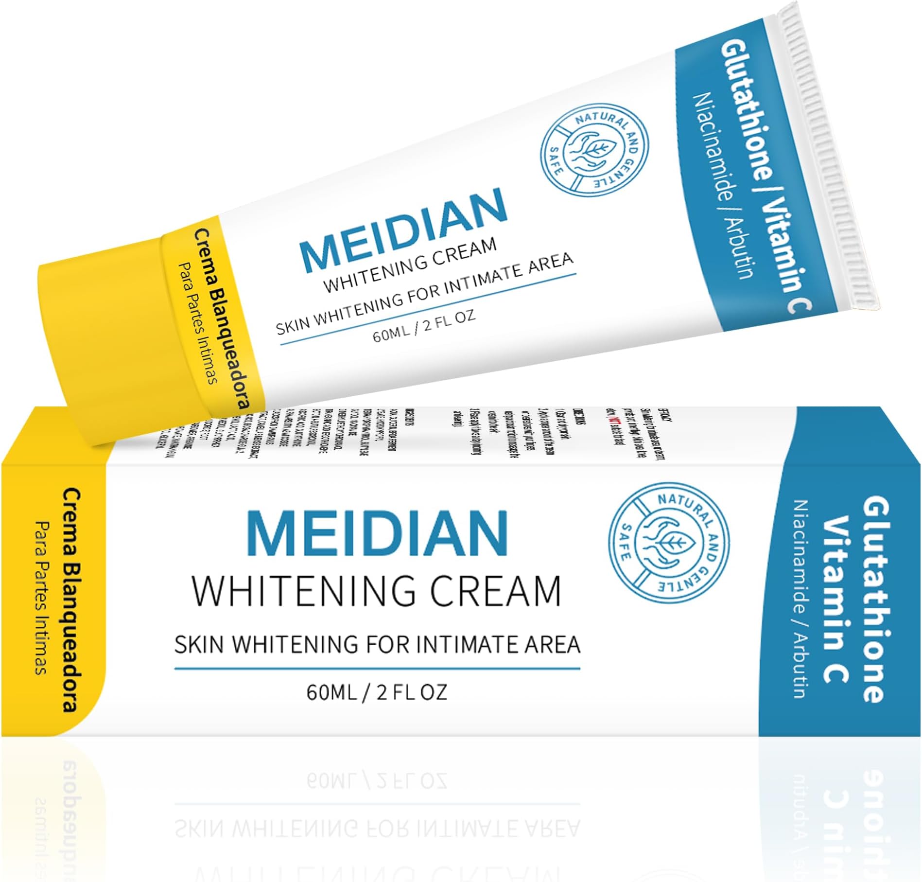 Skin Whitening Cream Skin Bleaching Cream for Body Intimate Area, Private Parts, Underarm, Knees, Elbows, Inner Thigh, Bikini Areas, Armpit, Lightening Dark Spot Remover For Intimate Part 2 OZ