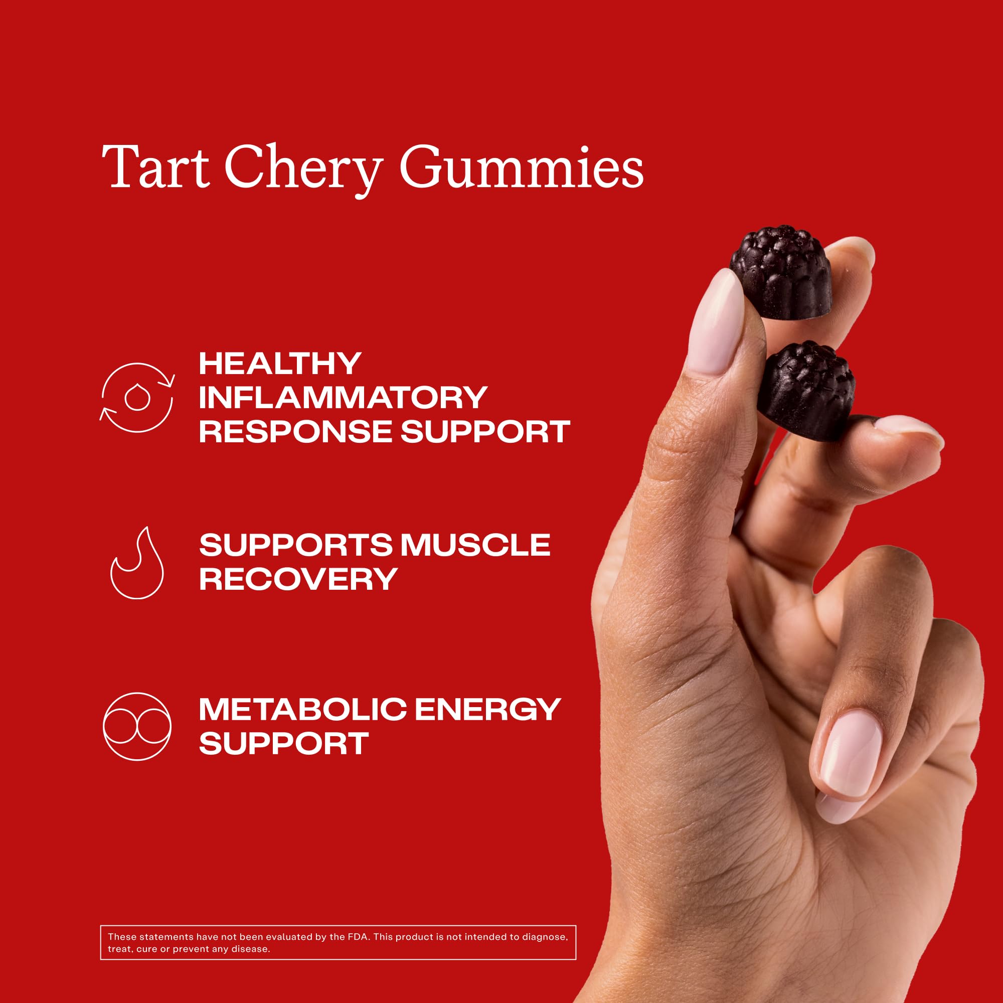 Humann Tart Cherry Gummies + Chromium, Vitamin C, Zero Sugar, 60 ct — Amazon image 2