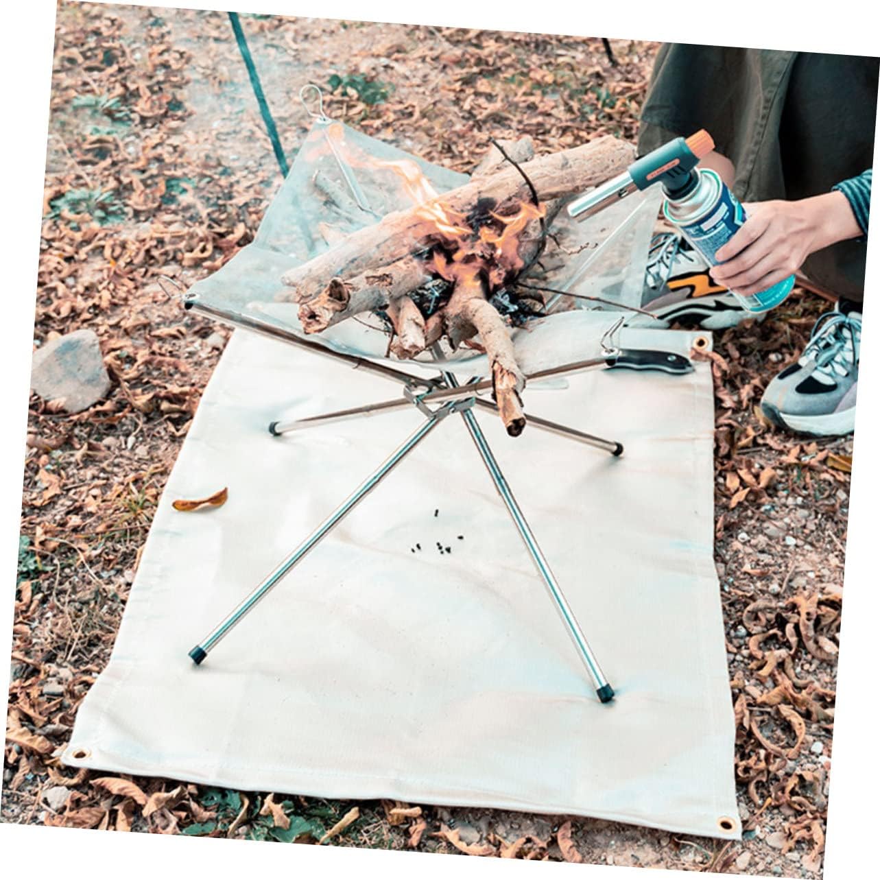 MERRYHAPY 1Set Portable Fireproof Blanket Fire Retardant Mat for Camping Outdoor Fireproof Cushion Fire Resistant Blanket for Fireplace and BBQ Safety