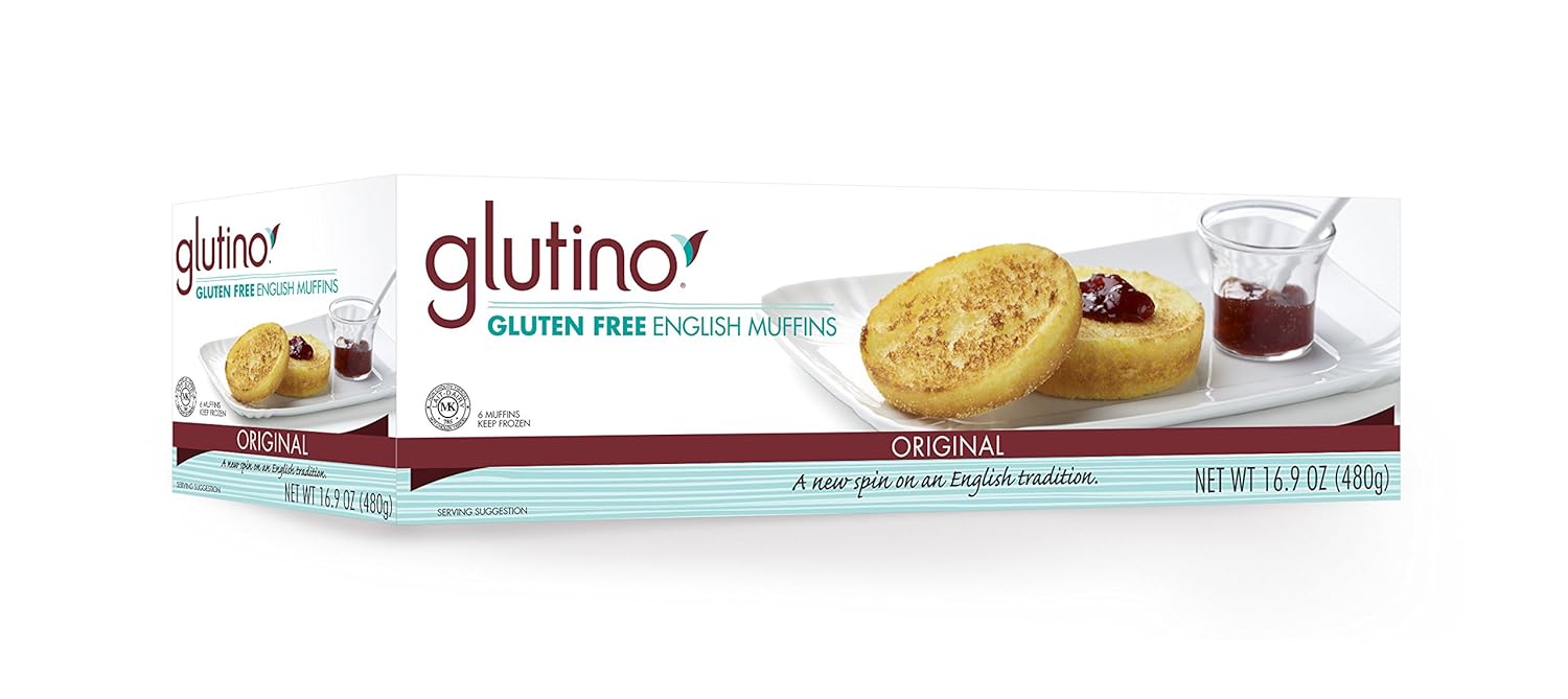 Glutino Premium English Muffins, 16.9 Ounce -- 6 per case.
