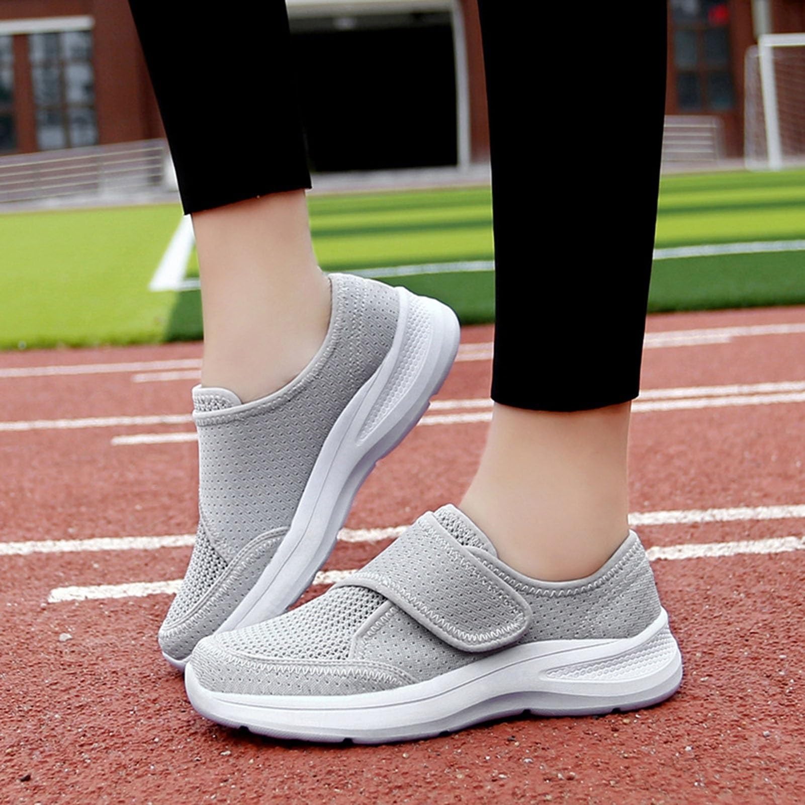 Chaussures diabétiques pour Femmes, réglables et Respirantes, Chaussures diabétiques pour Femmes, Soutien de la voûte Plantaire, Chaussures pour œdèmes pour Pieds gonflés