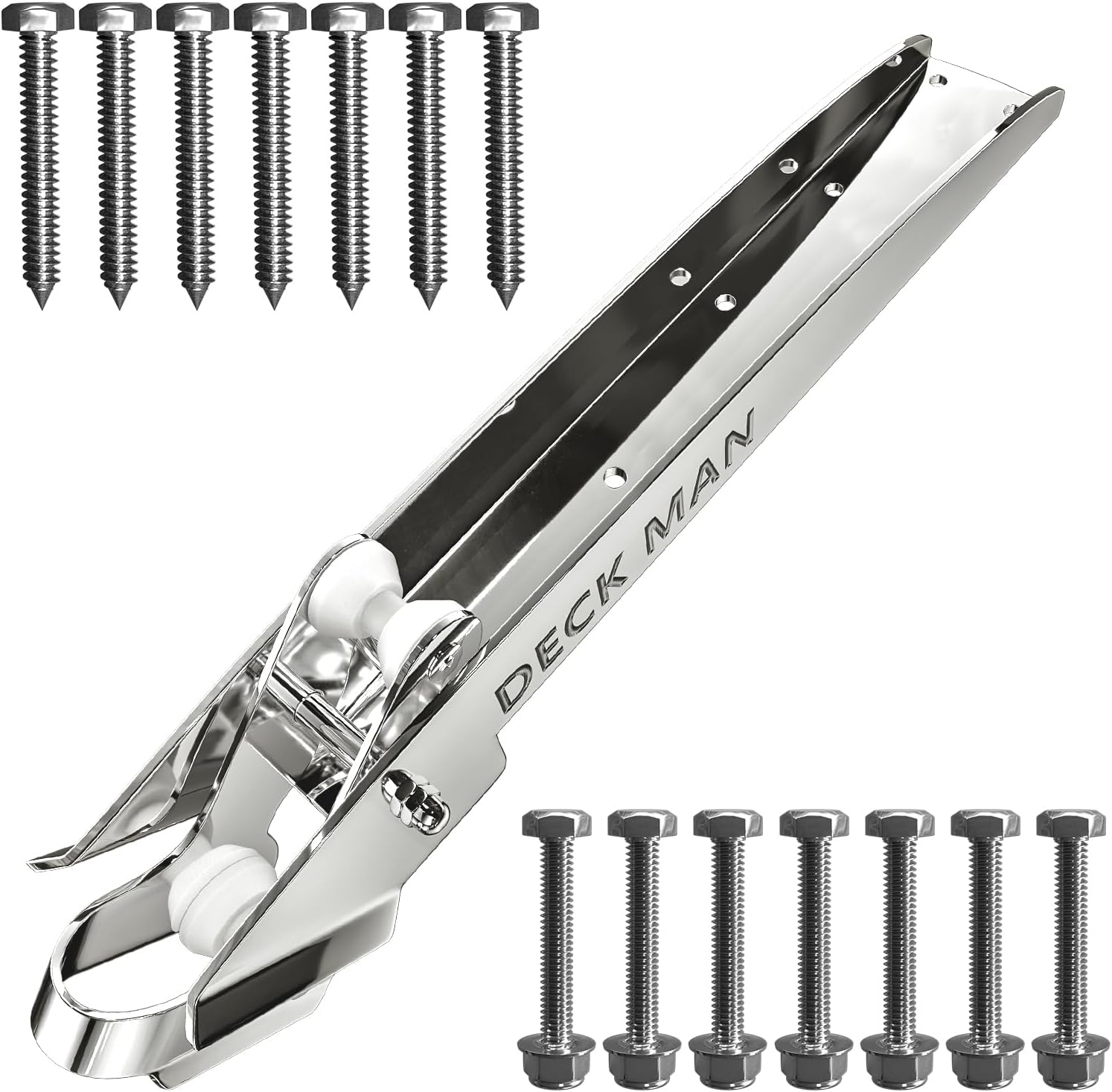 Bow Anchor Roller 316 Stainless Steel Marine Grade Hinged Self-Launching Bow Roller for Delta Anchors