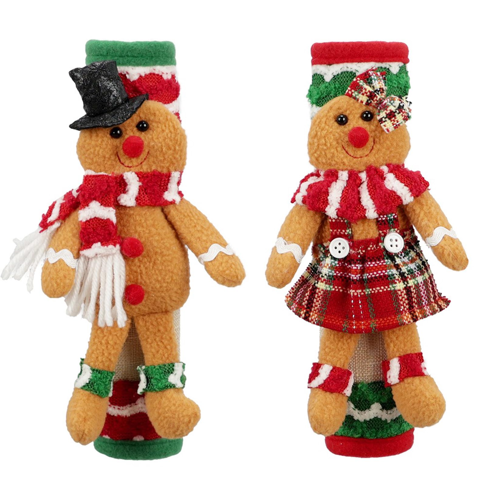 3-teiliges Set Lebkuchen-Griffabdeckungen Für Kühlschrank & Küchengeräte – Weihnachtliche Türgriff-Deko