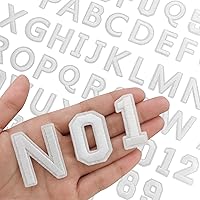 Vista 24 de 72 parches de letras para planchar con números, parches bordados de letras A-Z números 0-9 para ropa, vestido, sombrero, jeans, accesorios de Negro