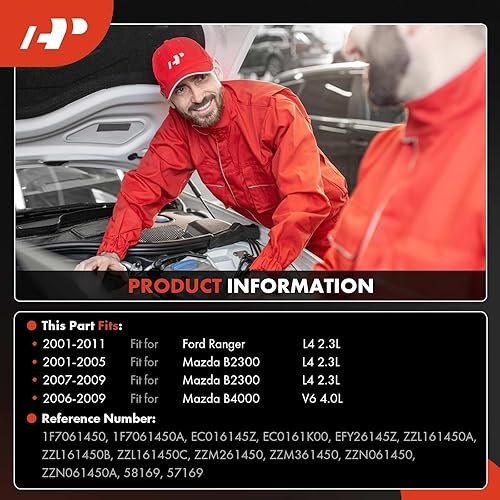 Miniatura 2 de A-Premium Compresor de aire acondicionado de CA con embrague compatible con Ford Ranger 2.3L 2001-2011 y Mazda B2300 2.3L 2001-2009, B4000 4.0L