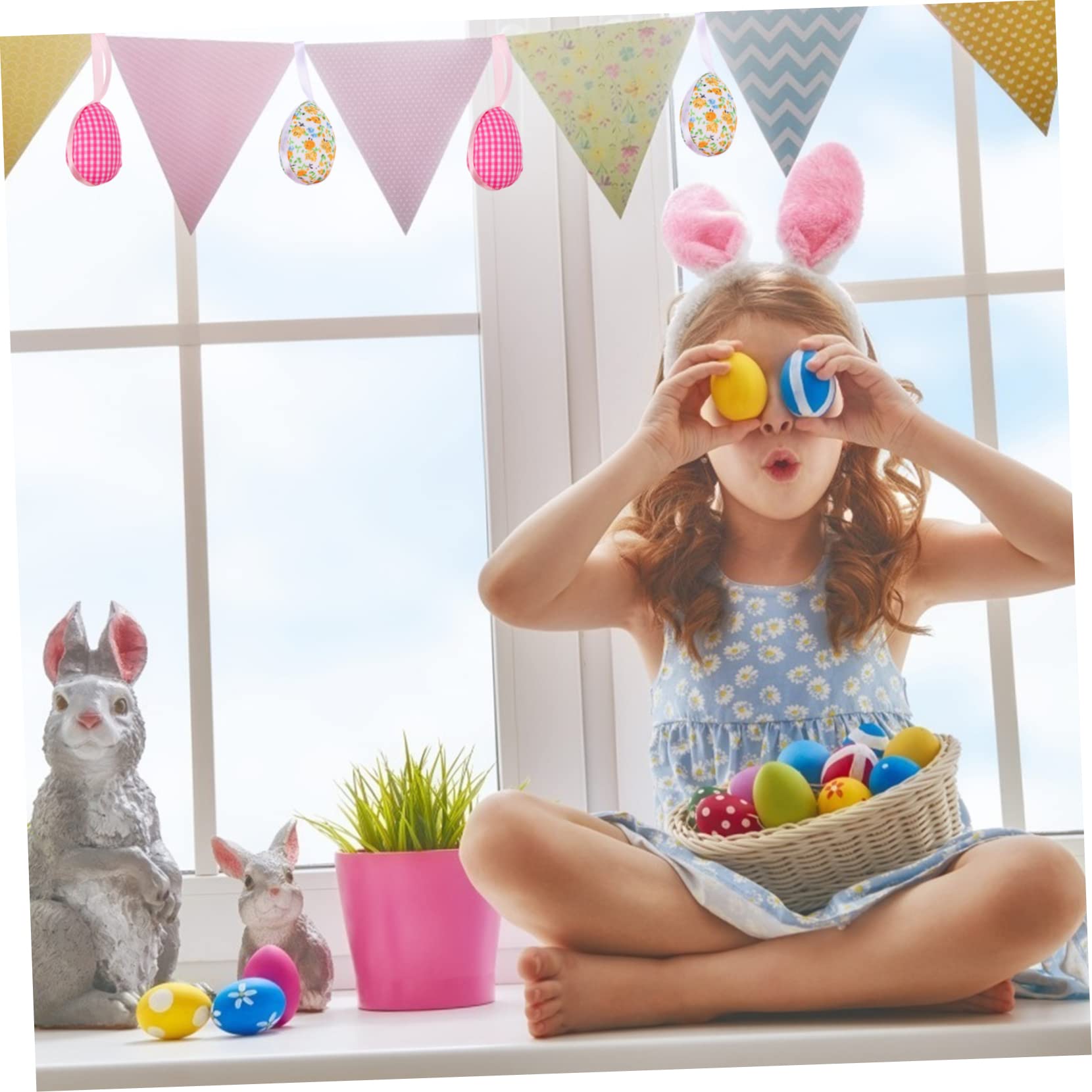 Cabilock 54stücke Ostereier Hängedekorationen Bunte Osterdeko Für Kreative Bastelprojekte Für Partys Und Festliche Anlässe Langlebig Und Leicht