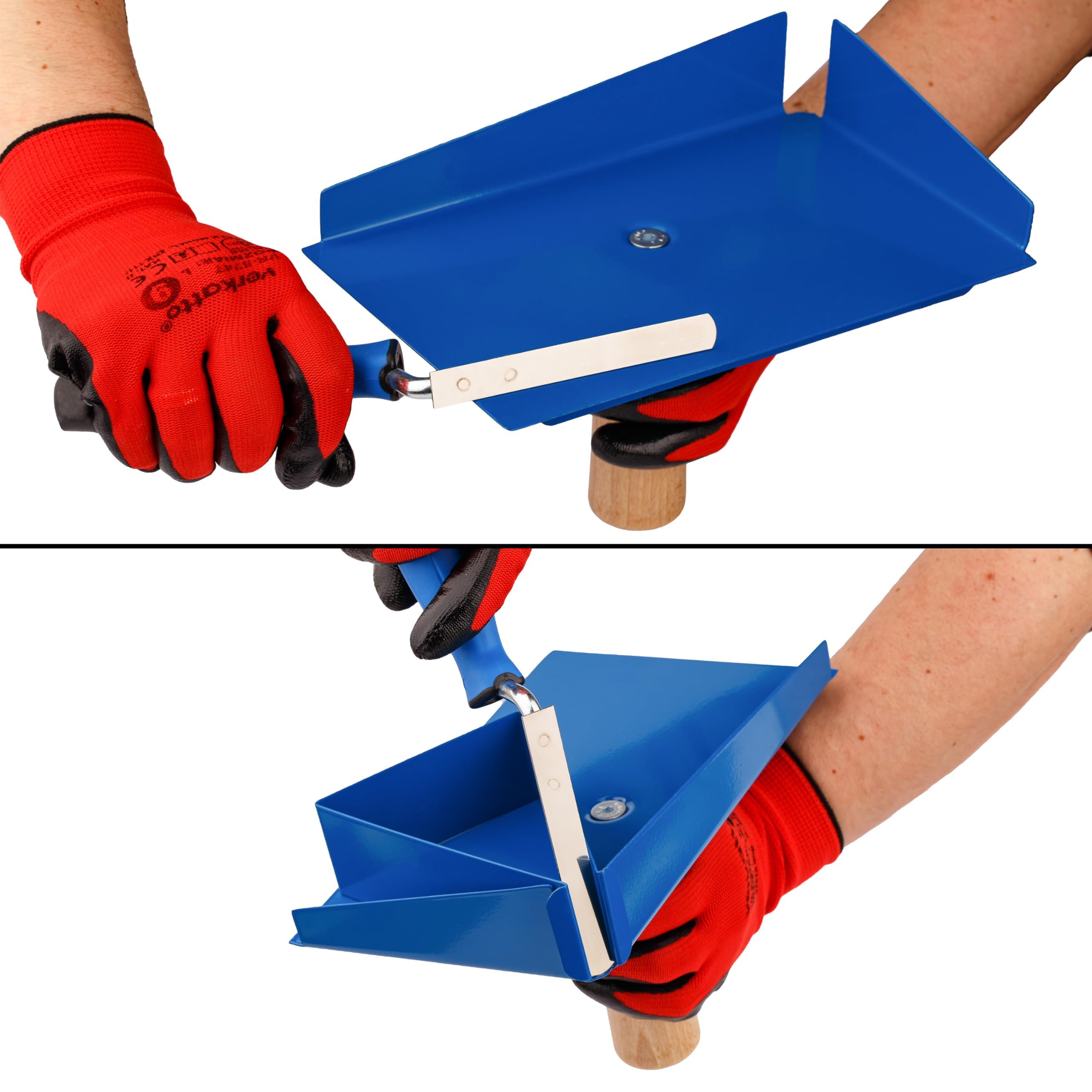 MIVOS Placa de Juntas de Acero Inoxidable + 4 X Llanas de Juntas de Acero Inoxidable - Anchura 8 10 12 14 Mm - Juego de Llanas de Juntas - Ideal para Trabajos de Albañilería Y Acabado