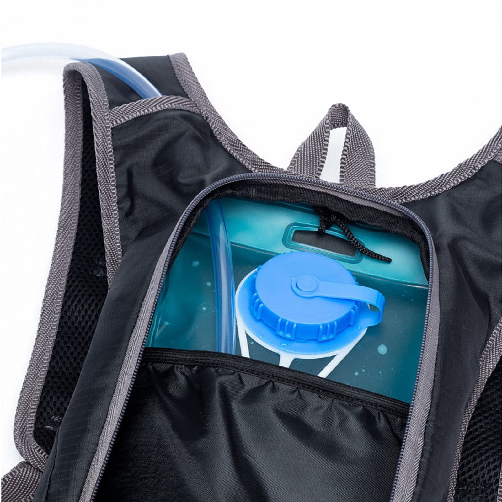 Mochila de hidratación Liviana con vejiga de Agua de 2L, Bolsa de Bicicleta Impermeable Duradera, Deportes al Aire Libre, Ciclismo, montañismo, Correr, Senderismo Trail