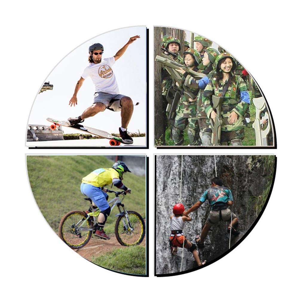 Protections Vélo Femmes, Sets De Protection Femmes Genouillères De Camouflage Protection Coudières Protège-Poignets Taille Réglable pour Roller Trottinette Ski Patinage