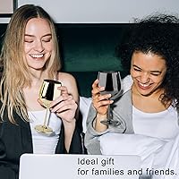 Vista 3 de Copa de vino de acero inoxidable de 18 onzas, juego de 2 unidades, color negro, 3.6 pulgadas de profundidad x 8.3 pulgadas de alto (851036)