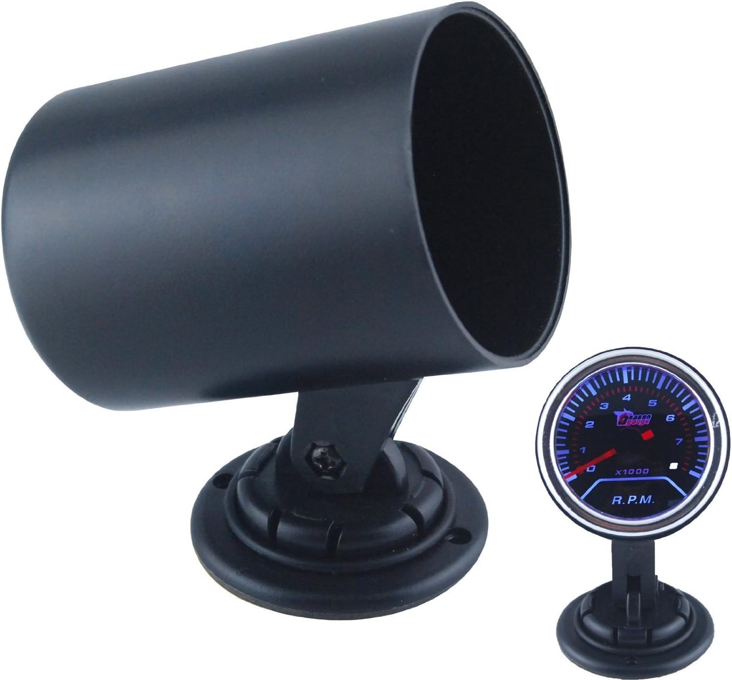 Add On Refitting Heavy Duty Single Hole Dash Mount Swivel Cradle Pod Cup Holder Black ABS Plastic for 2" 52mm Gauge Meter