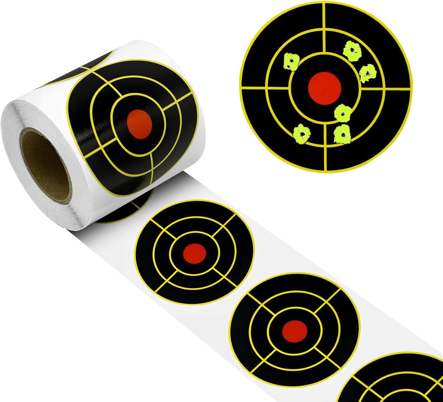 Shooting Targets, 3" Splatter Target Stickers 250 Pcs Green & 6" Splatter Targets Stickers 100 Pcs Red Point, Adhesive Paper Target