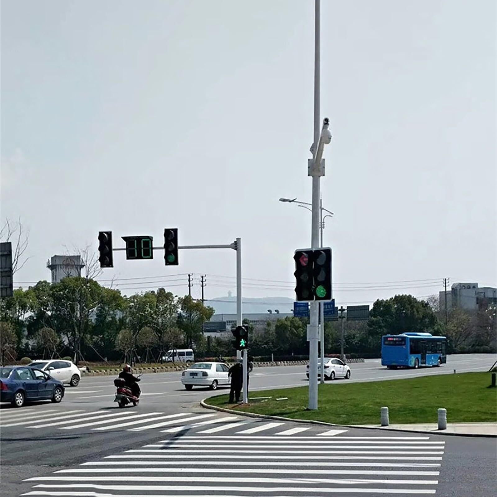 Sygnalizator świetlny LED 200 mm (8 cali), czerwone/żółte/zielone światło stopu ze zdalnym sterowaniem, przemysłowy sygnalizator świetlny drogowy(DC12V)