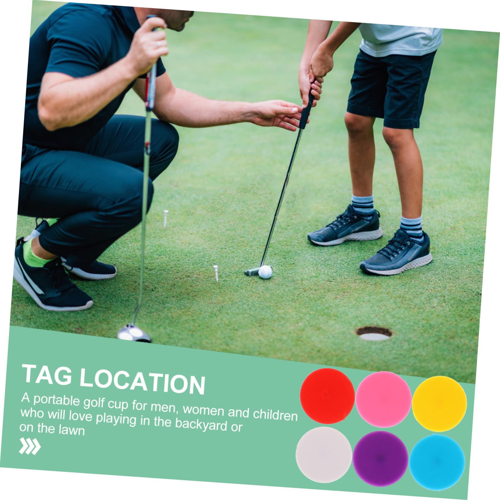 TOYANDONA Runde Golfballmarker Farbige Golfmarkierungswerkzeuge aus Kunststoff und Widerstandsfähig 100 Stück für Einfach im Boden zu Platzieren Präzise Ballpositionierung Zufällige Farbe