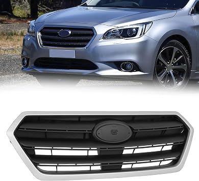 Front Grille Assembly Compatible with 2015-2017 Subaru Legacy Replacement for 91121AL13A, SU1200161C Textured Gray Shell and Insert