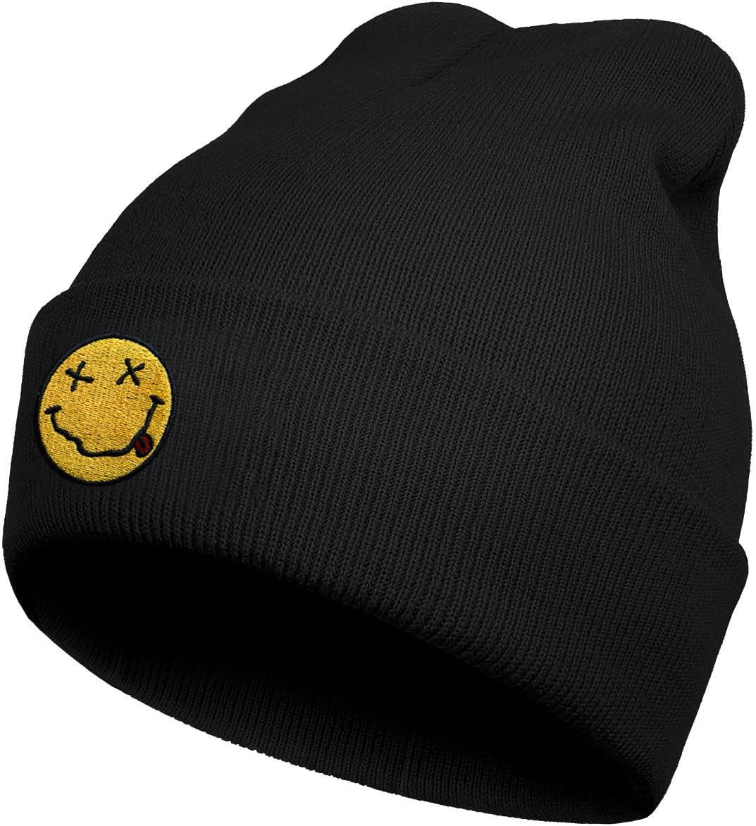 Funny Beanies Hat, Men's and Women's Winter Warm Black Fashion Cool Embroidered Knit Hat