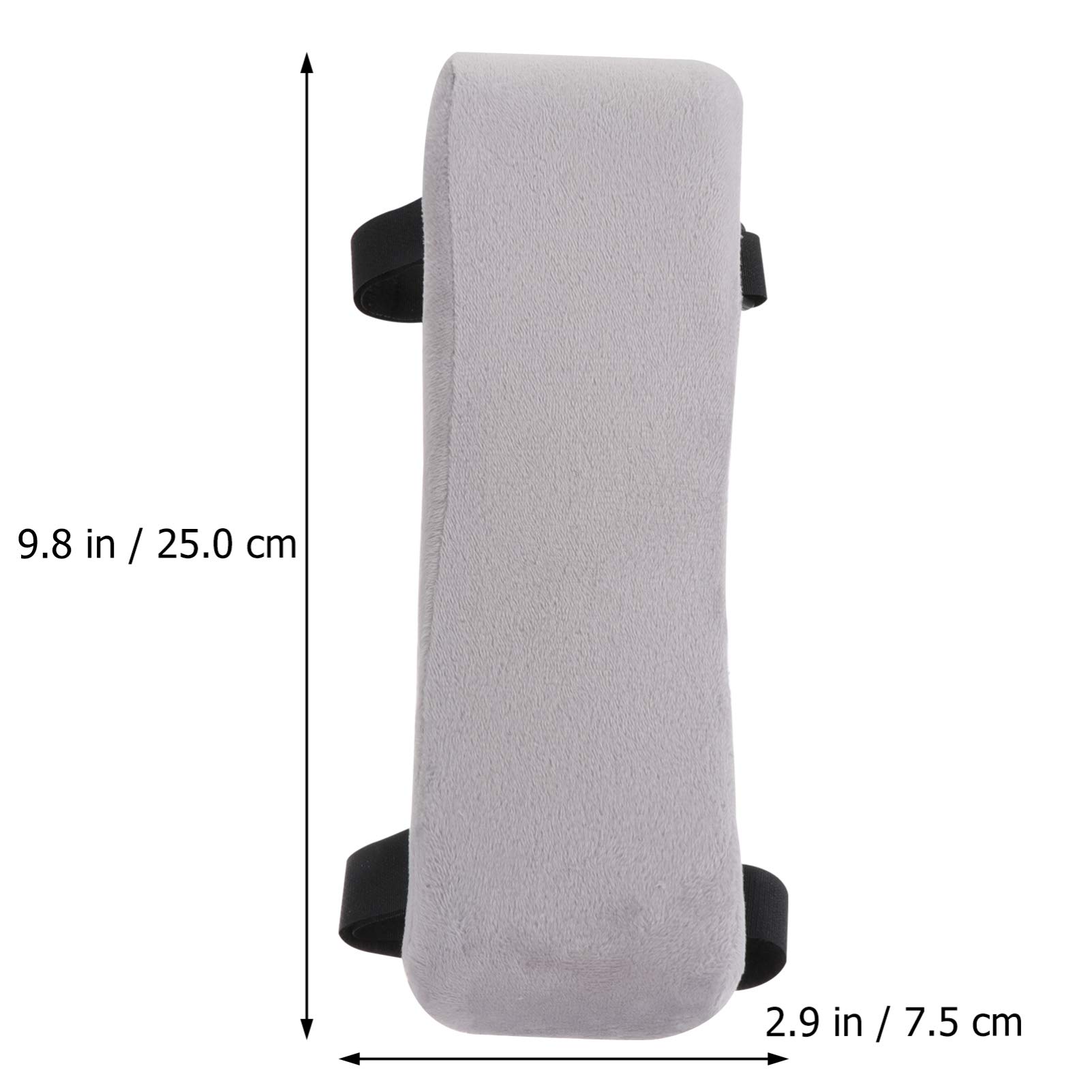 2pcs Grey Foam Arm Rest Office Chair Armrest Pads and Elevated Sloped Armrest Universal Cushion Covers for Armrest and Elbow Relief 2