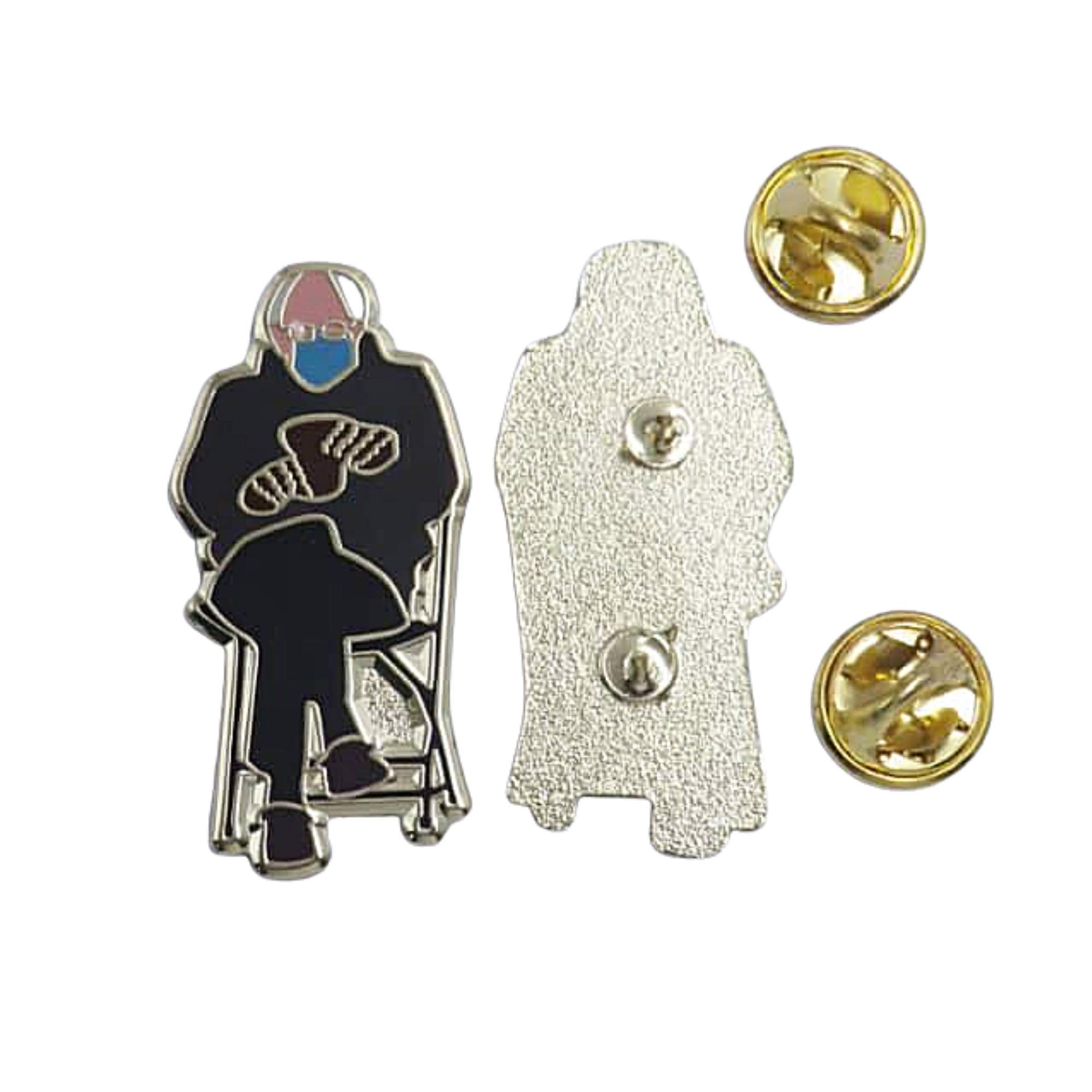 Boutique Marketing LLCBernie Enamel Pin | Bernie in Mittens at Inauguration Hard Enamel Pin | 2 Posts with Butterfly Clips | 1.5" inches Long