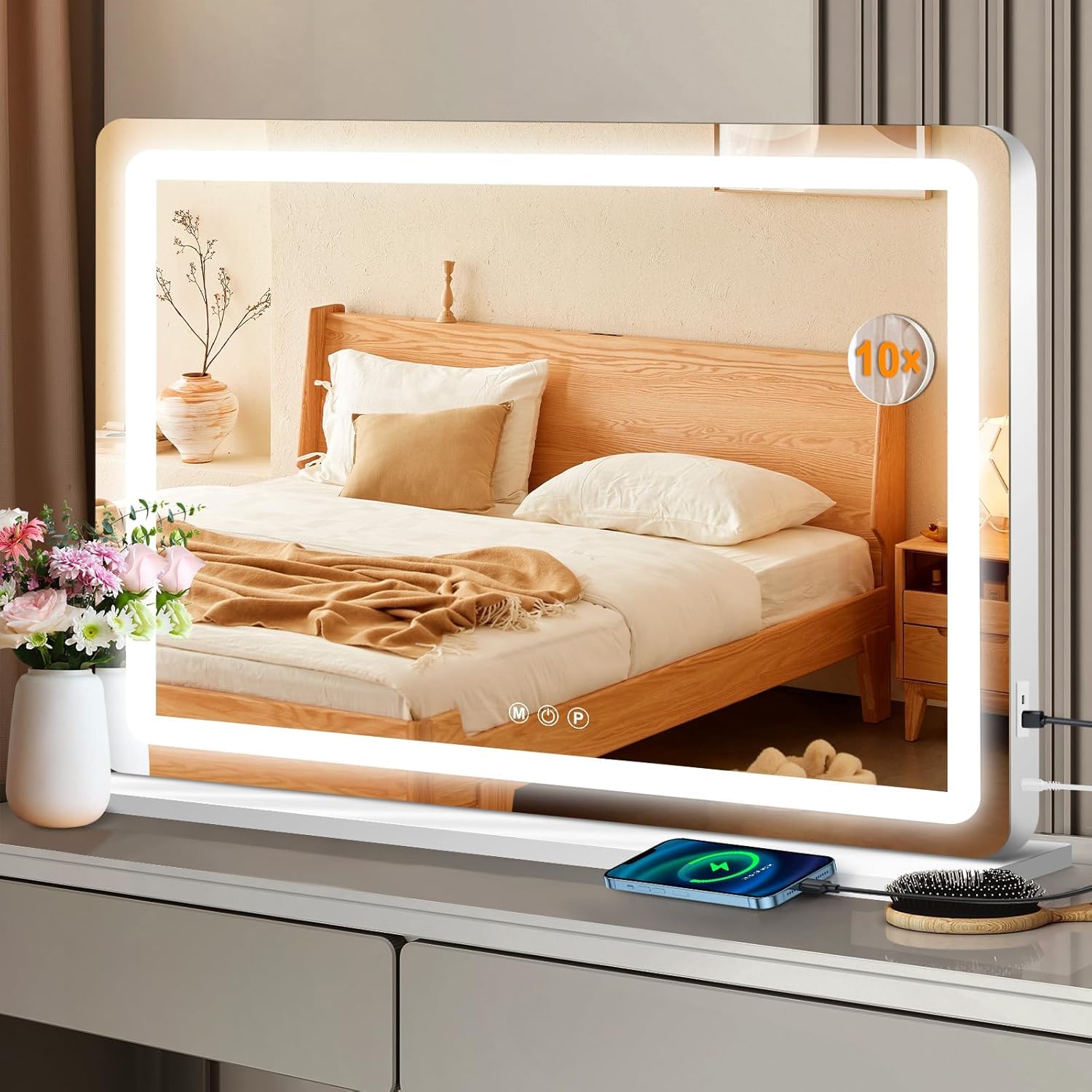Ratsamee 32x24 Vanity Mirror with Lights