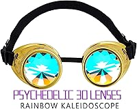 Vista 144 de Gafas de caleidoscopio retro con pinchos, gafas de cristal arcoíris steampunk estilo soldadura, gafas de cosplay punk