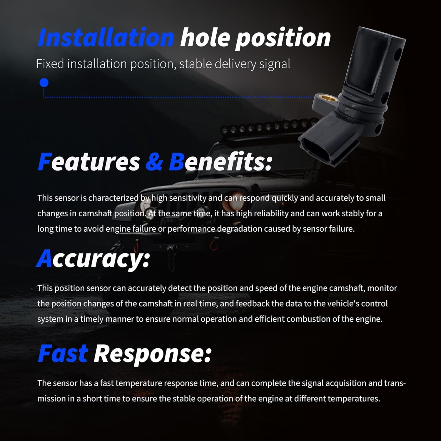 CPS0005 Engine Camshaft Position Sensor Compatible with Nissan Altima Armada Frontier Maxima Murano NV1500 NV2500 NV3500 Pathfinder Quest Titan Xterra Infiniti FX35 G35 I35 M35 QX56 23731-AL61A