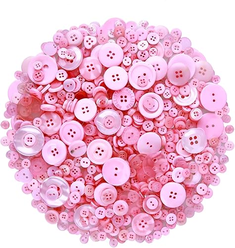 Miniatura 16 de Greentime 350-400 PCS Botones de Resina de Navidad Botones Surtidos de 2 y 4 Agujeros Redondos para Manualidades para Decoraciones de Fiestas