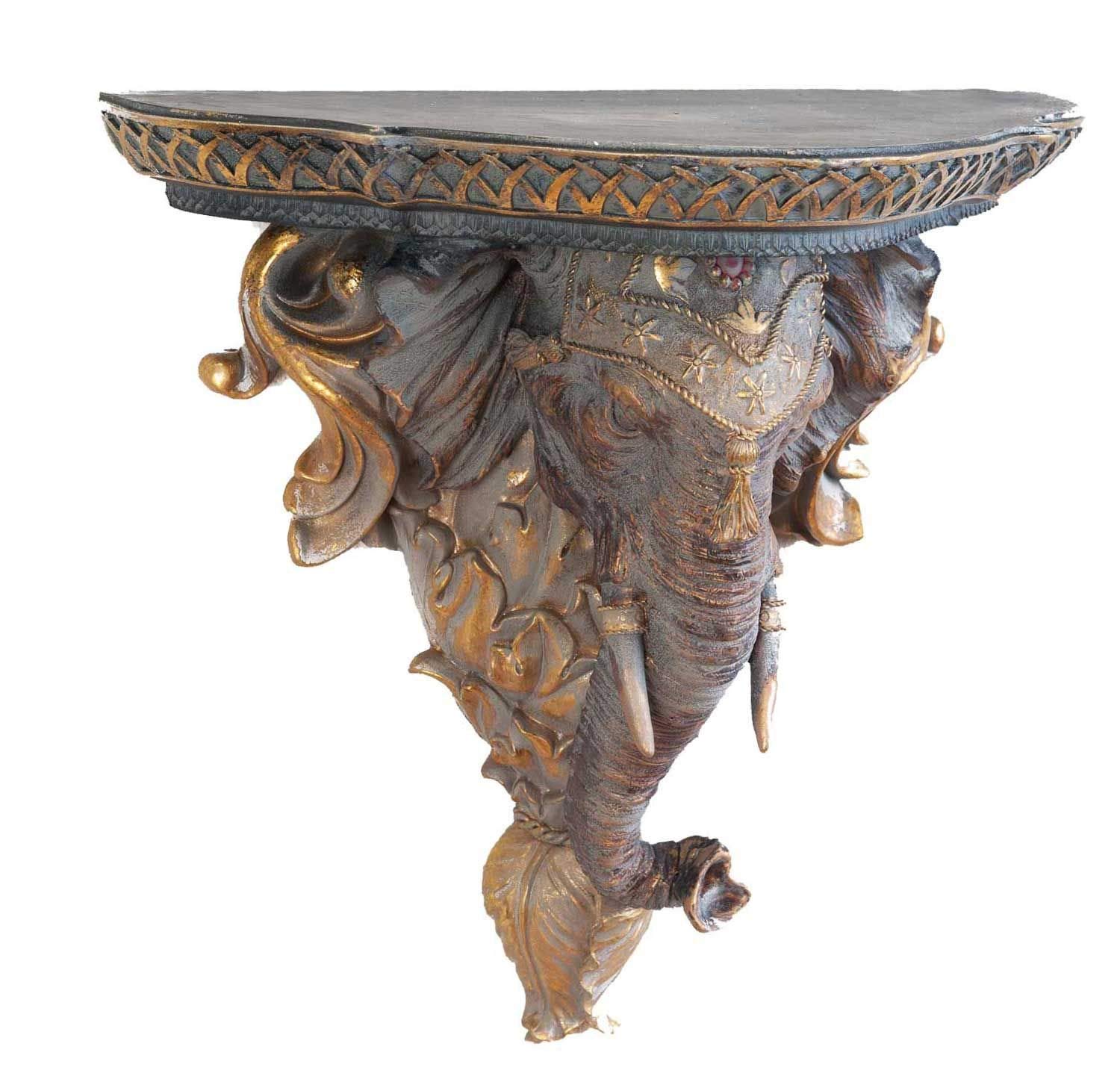 aubaho Elefant Konsole Regal Ablage Wandregal Wandkonsole im antik Stil Afrika Indien