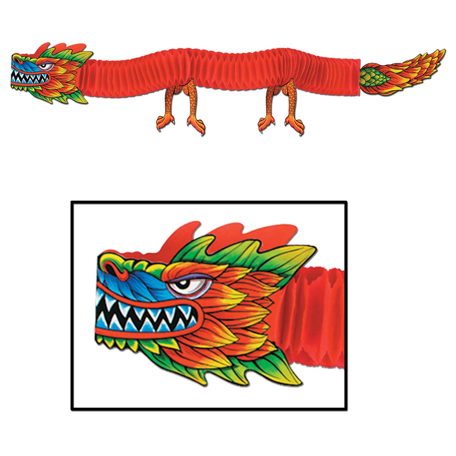 Oriental Chinese Dragon Honeycomb Decoration