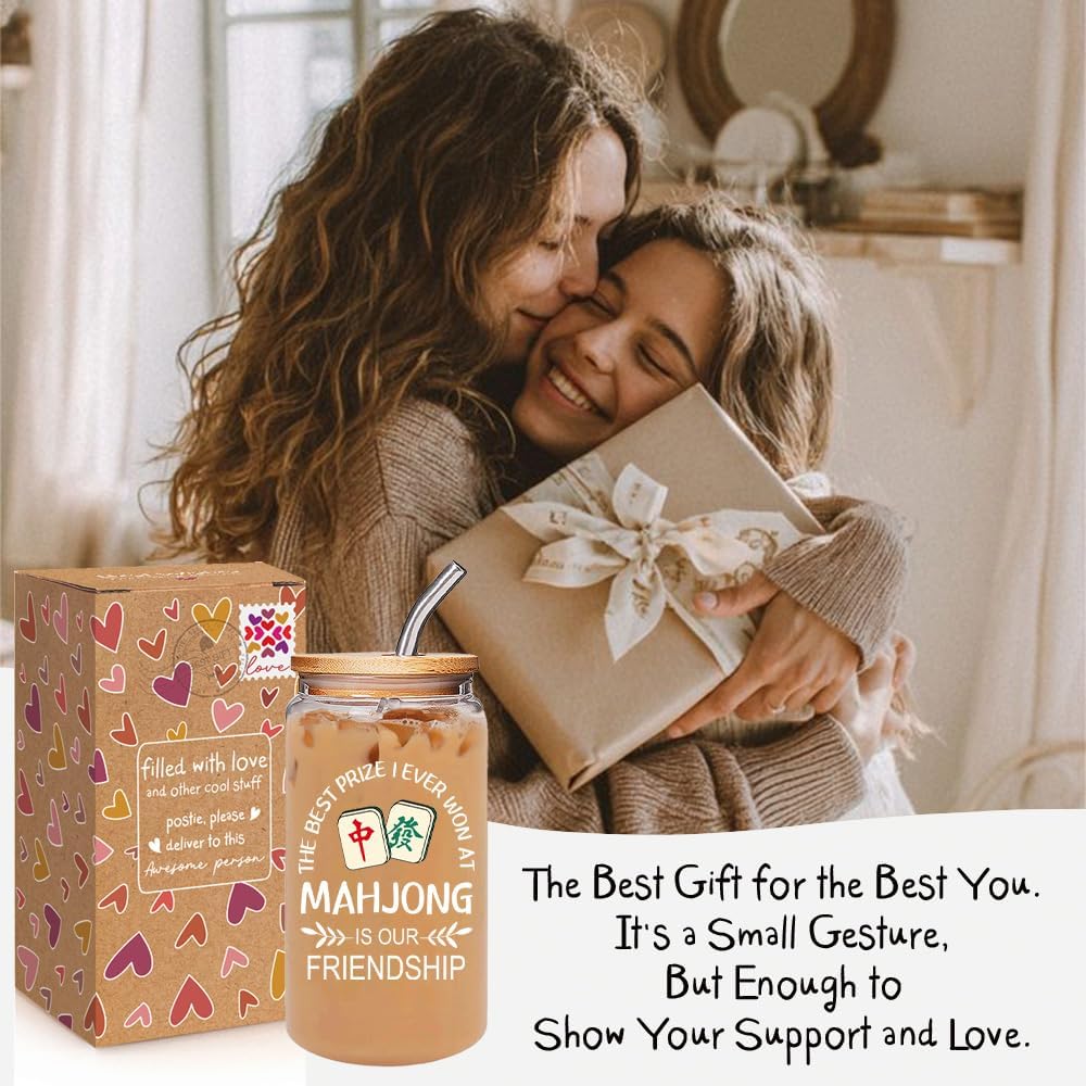 Funny Mahjong Gifts for Women Friends Mahjong Players, Mahjong is Our Friendship Humor Sarcastic Birthday Gifts for Mahjong Game Players Friends Besties Sister Coworker
