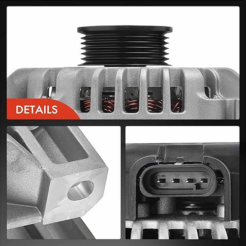 Miniatura 7 de A-Premium Alternador compatible con Chevy Trailblazer 02-05 y Buick Rainier 04-05 y GMC Envoy XL XUV e Isuzu Ascender y Oldsmobile Bravada y Saab