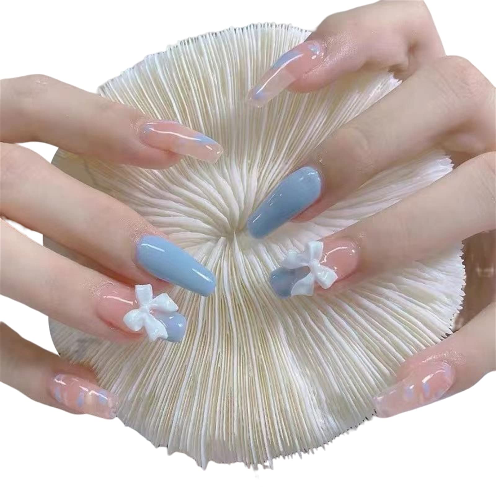 Bling Press on Nails, Unghie finte con finitura riutilizzabile di lusso, Nail Art fatta a mano con design di manicure con licenza (XL, A) (AL)