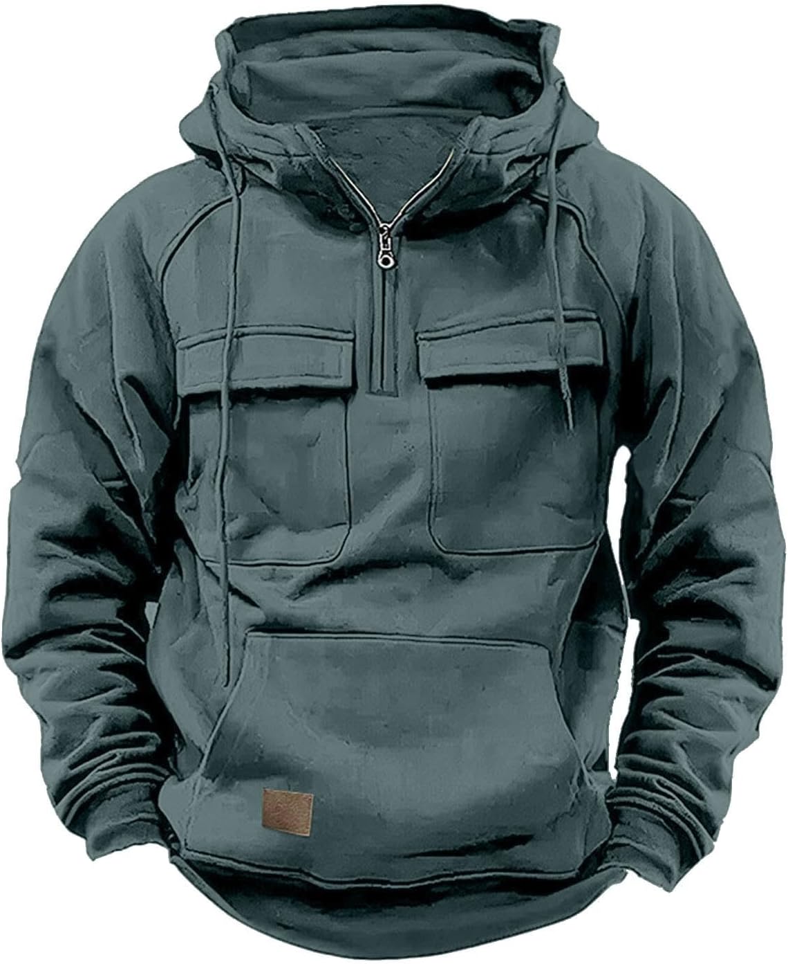 Pull-over à La Mode Pour Hommes, Pull De Couleur Unie à Demi-fermeture éclair, V