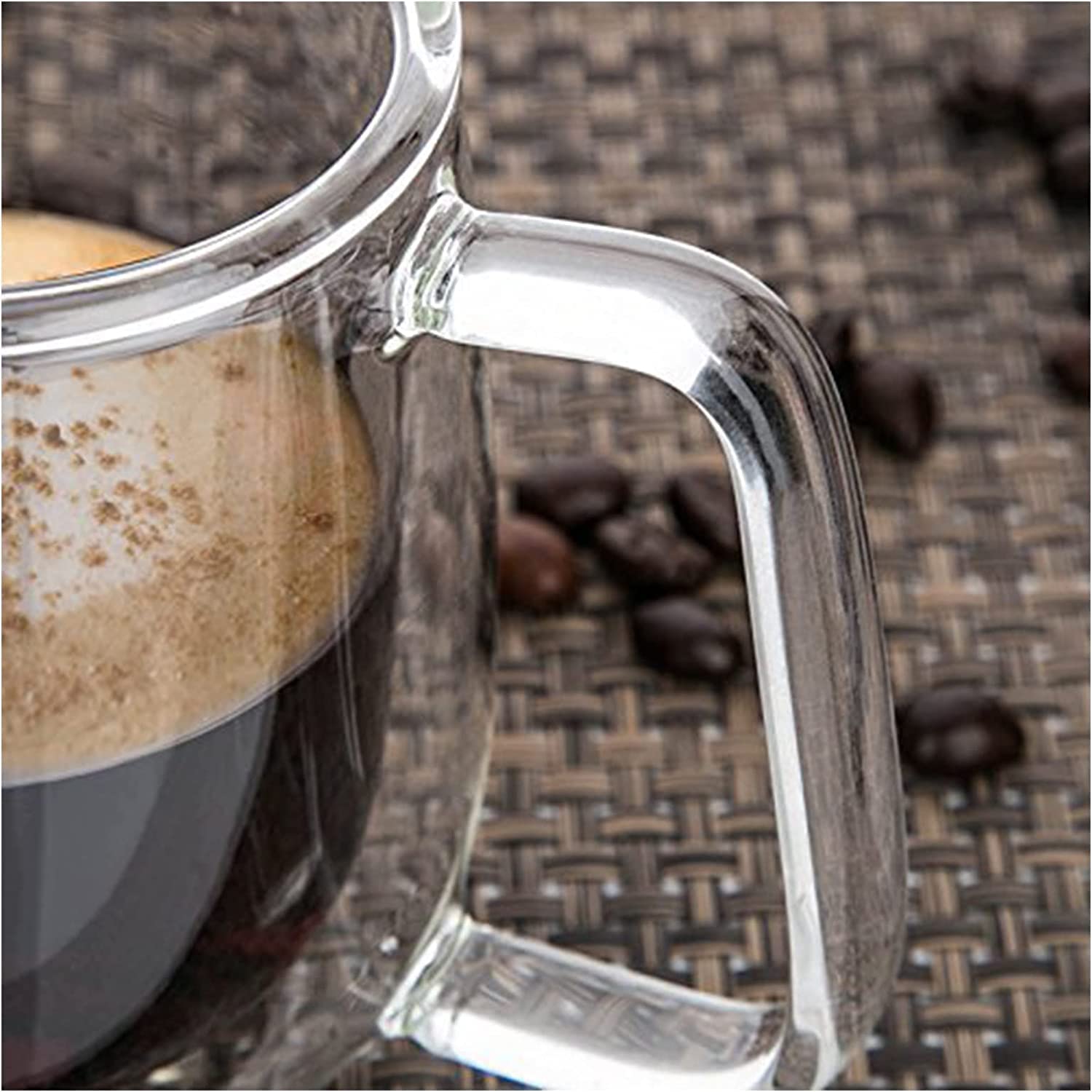 Elegant Glass Coffee Mugs - Double Walled & Heat Resistant -6