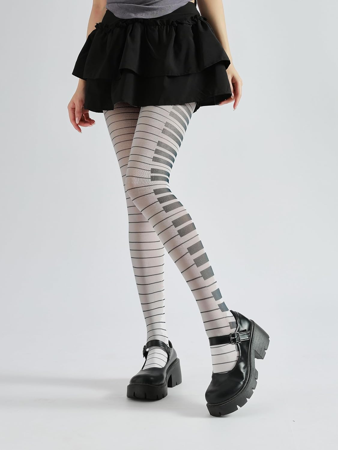 Womens Whimsy Piano Tights Funky tights womens tights Emo Goth Whimsy Clothes Girls Pantyhose patterned tight