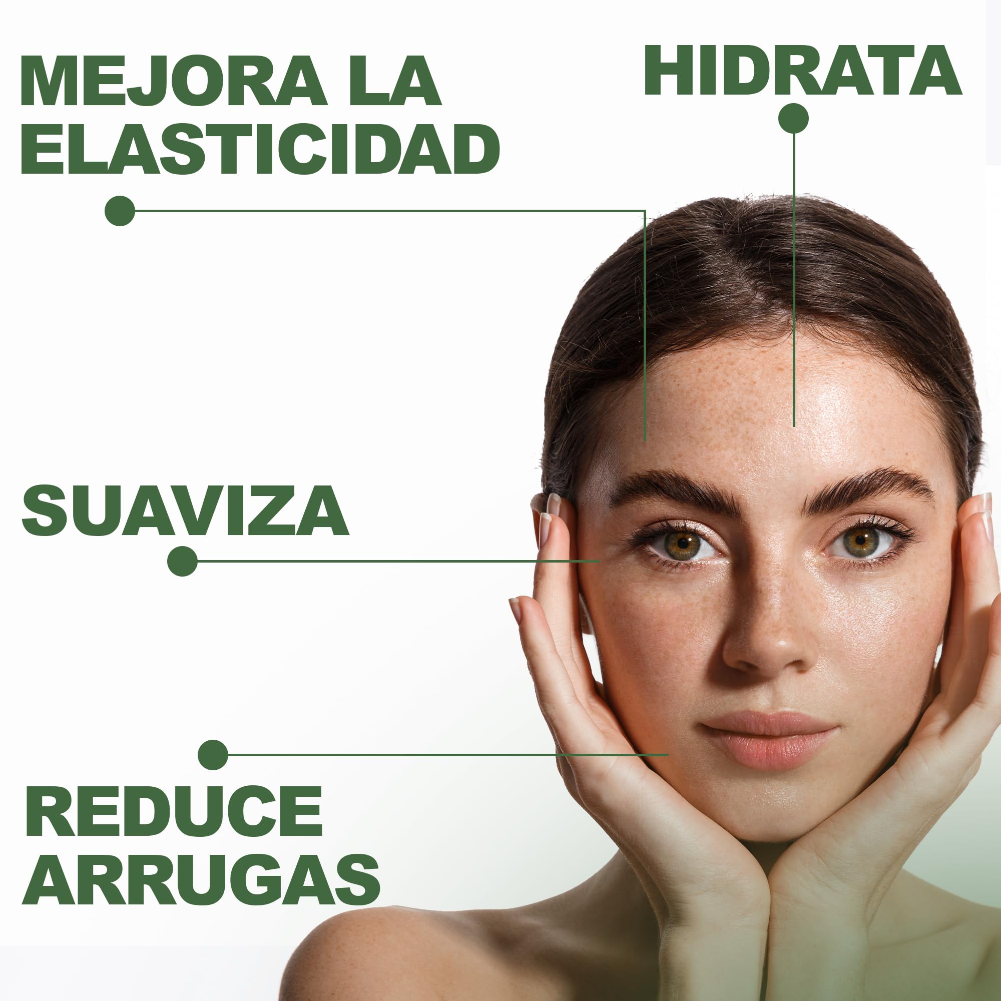 Mascarilla facial hidratante de alginato en polvo, removedor de espinillas Mascarilla puntos negros Mascarilla Vegan, sin aclarado, exfoliante 200 g (Mascarilla Anti arrugas ácido hialurónico) — view 5