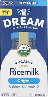 Dream Organic Enriched Original Rice Dream Rice Milk, 64 Fl Oz - Gluten-Free, Non-GMO Plant-Based Alternative