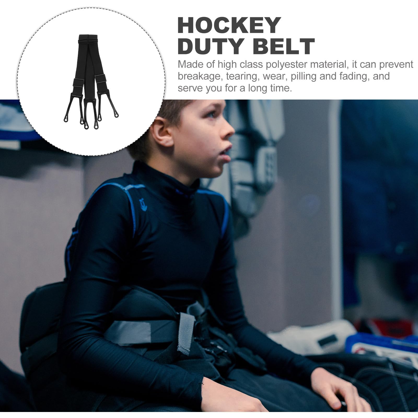 Tirantes de Poliéster de Hockey para y Antideslizantes Pantalones Cómodo Material Goma, Diseño Duradero sobre Hielo para Entrenamiento y Uso Deportivo