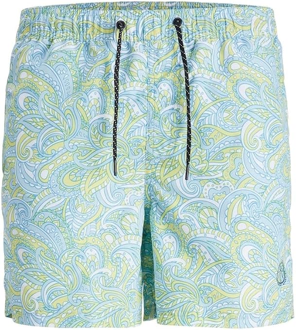 Pantaloncini Bagno Uomo Jack & Jones - Stampa Floreale Crema | Costume Mare Elegante