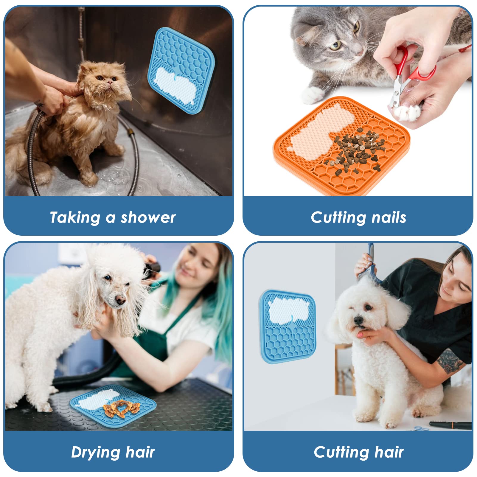 Tappetino Leccare Per Cane 2 Pezzi Con Spatola - Silicone Alimentare, Ventosa - Foto 6