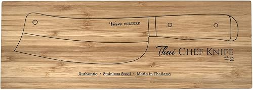 Miniatura 4 de Verve Culture Cuchillo de chef tailandés de acero inoxidable artesanal #2 - Auténtico hecho a mano en Tailandia