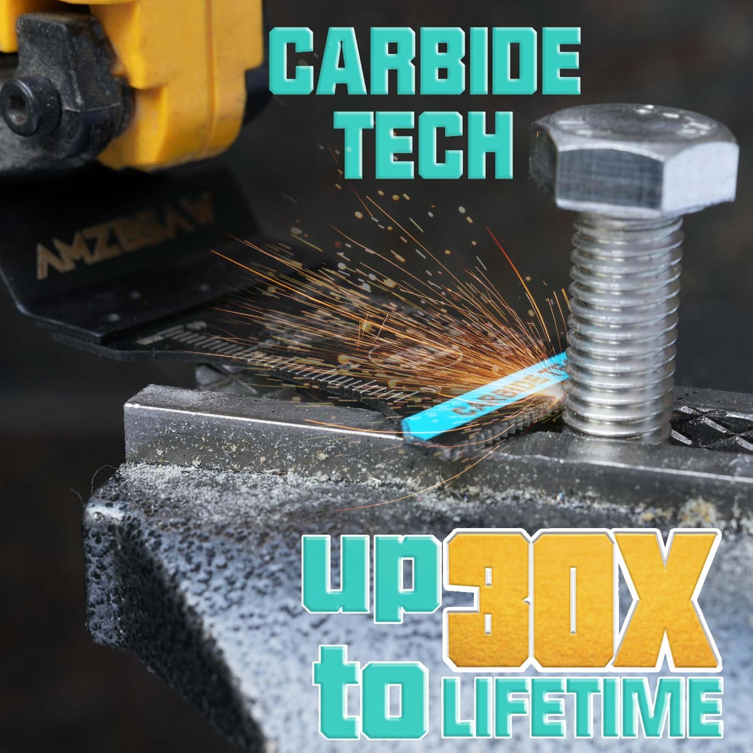 AMZBSAW 5 cuchillas oscilantes de carburo, kits profesionales de cuchillas multiherramienta para pernos, tornillos, material duro, clavos de metal, paneles de yeso y madera, cuchillas multiherramienta