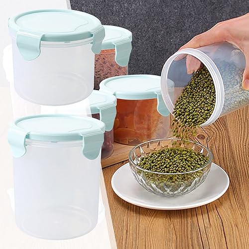 Miniatura 5 de Contenedor hermético para almacenamiento de alimentos, contenedores sellados para cocina y despensa, organizador de plástico para azúcar, arroz,
