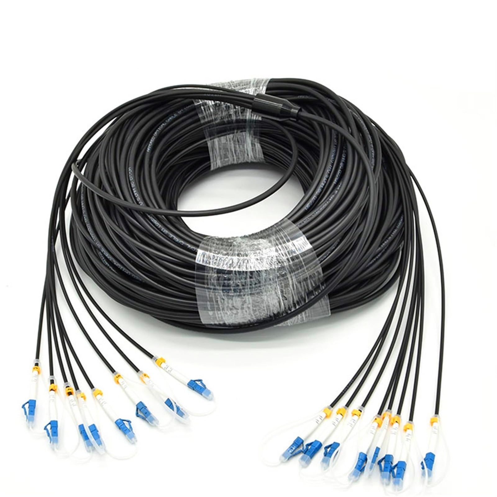 Cordon de Brassage Fibre Optique blindé LSZH 8 conducteurs 1-50 m 10 m SM Noir 8C SC LC FC St Un câble de Brassage Optique monomode 8 Fibres 20 m 30 m 40 m(1m 3pcs SC-SC)