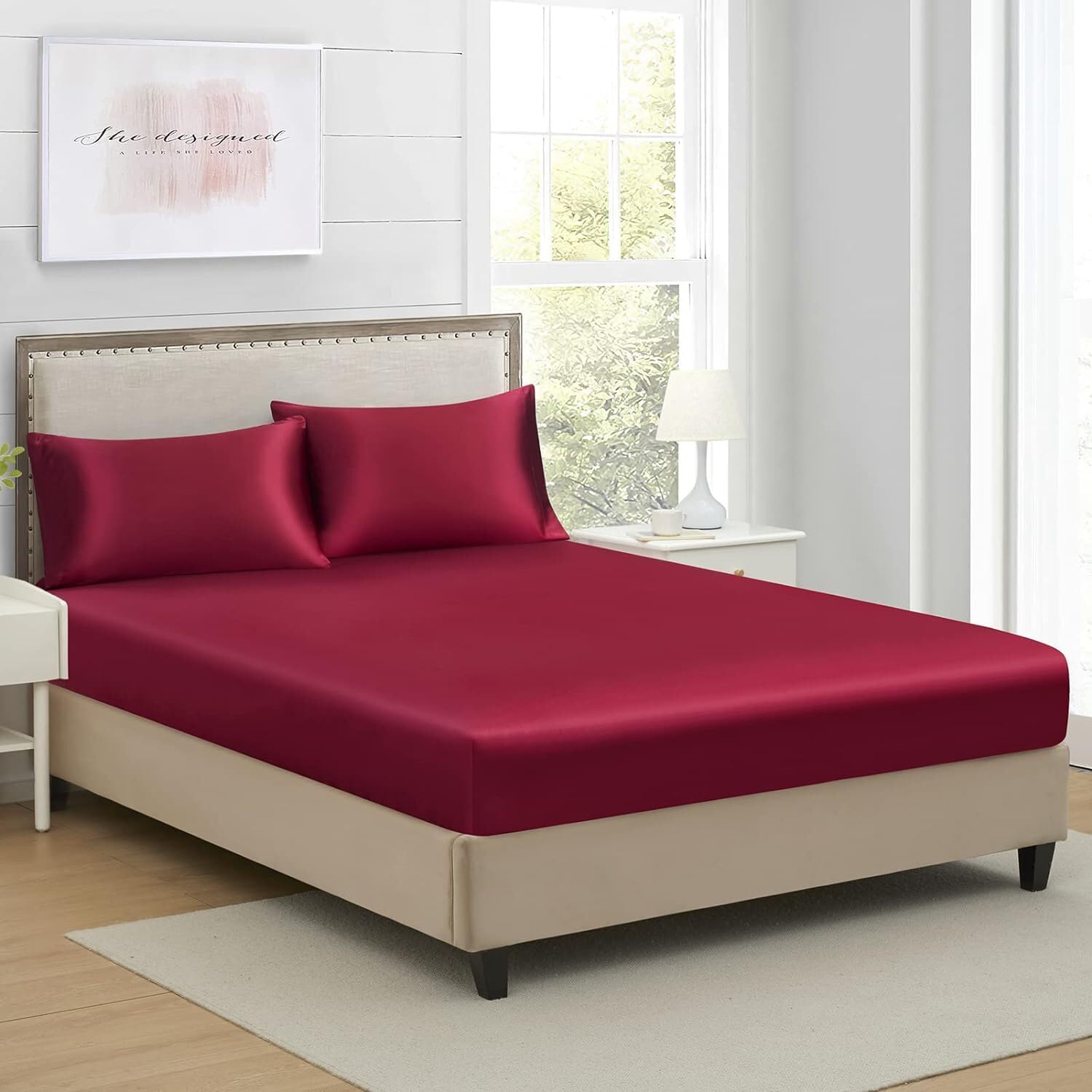 Luofanfei Bambus Lyocell Spannbettlaken 90x200cm Grün Salbeigrün Boxspringbett Frottee Topper Glänzend Bambusfaser Bettlaken Spannbetttuch 90 x 200 Uni Spannbetttücher für Hohe Matratze bis 25-30 cm