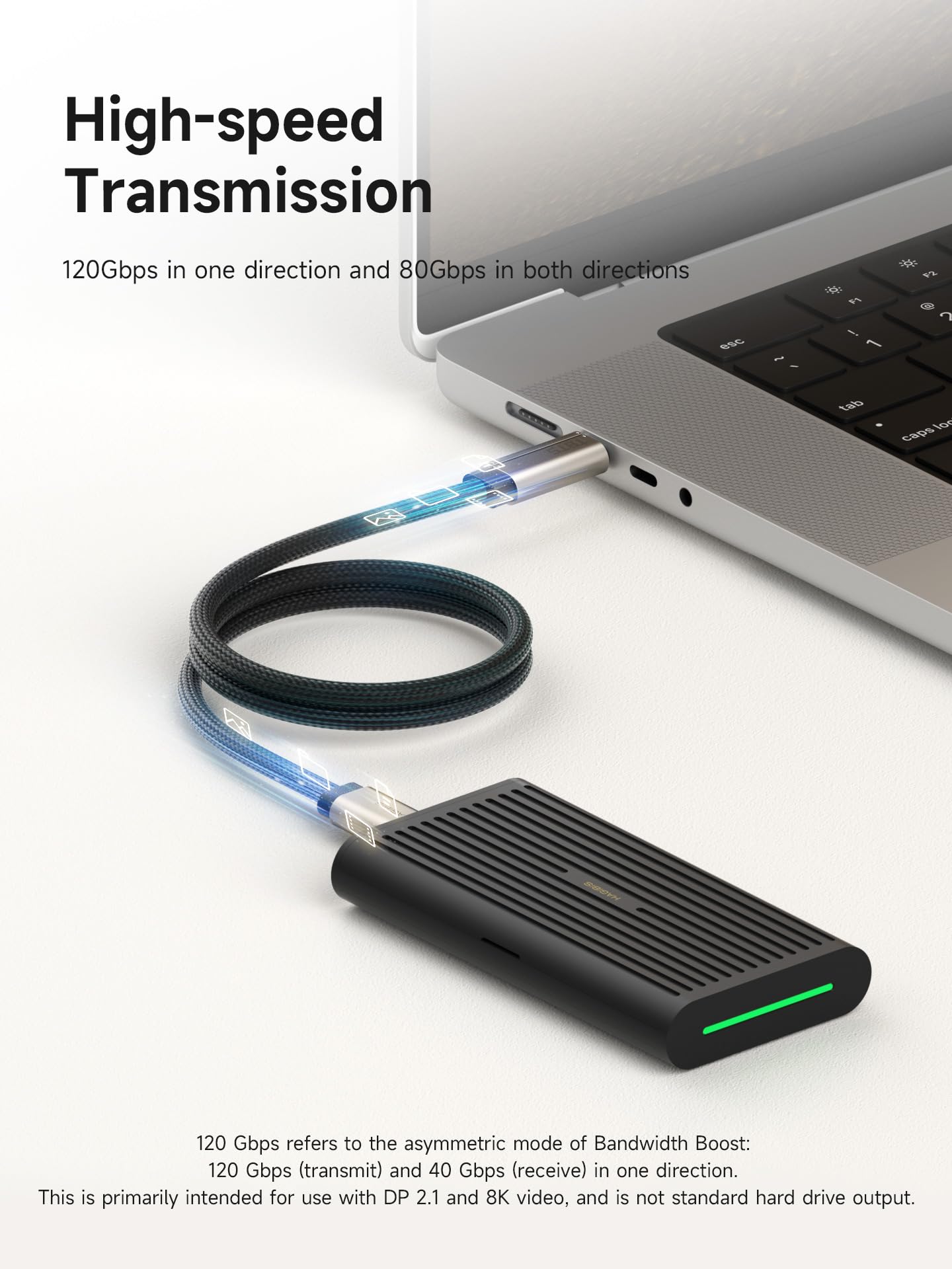 Hagibis Thunderbolt 5 Cable - 120Gbps & 240W Charging -3 Hagibis Thunderbolt 5 Cable - 120Gbps & 240W Charging -3