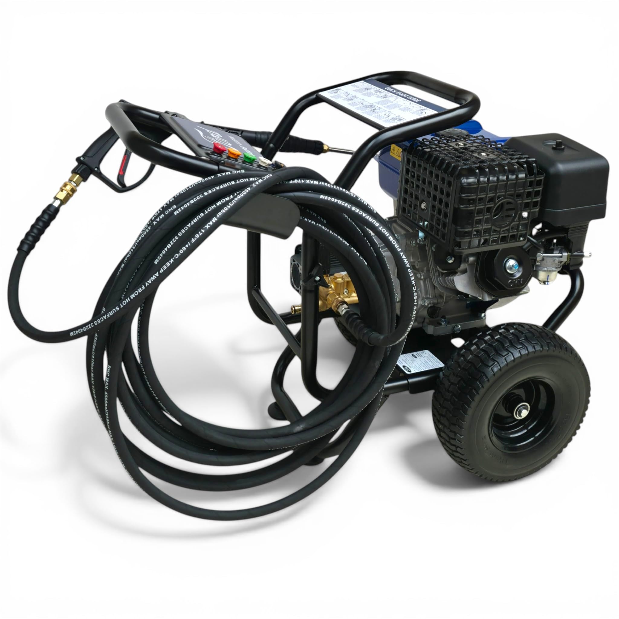 Ford Nettoyeur haute pression à essence 303 bar 13 CV 420 cc 15,1 l/min – Nettoyeur industriel professionnel avec pompe Triplex Annovi Reverberi, tuyau de 15 m et 5 buses