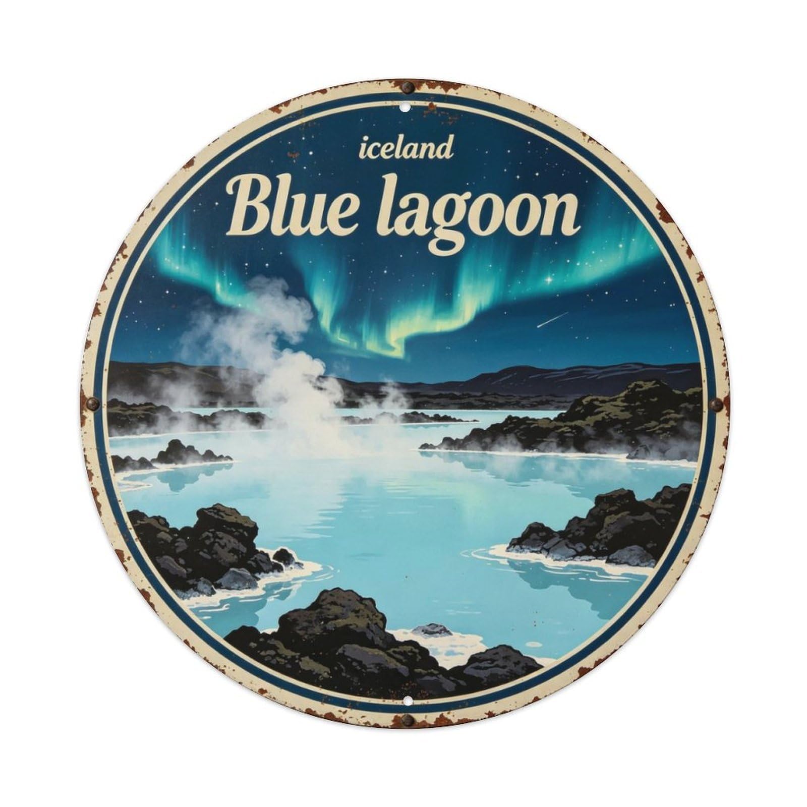Blue_lagoon_vintage Metal Tin Sign Plaque